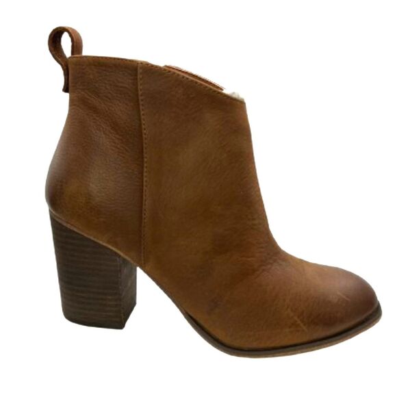 NWOB BP Women's Lance Brown Leather Block Heel Bootie Size 8M- Right Shoe Only - Picture 1 of 7